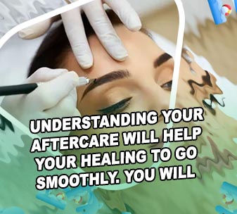 Applying makeup after microblading