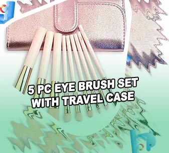 Makeup brush set with case
